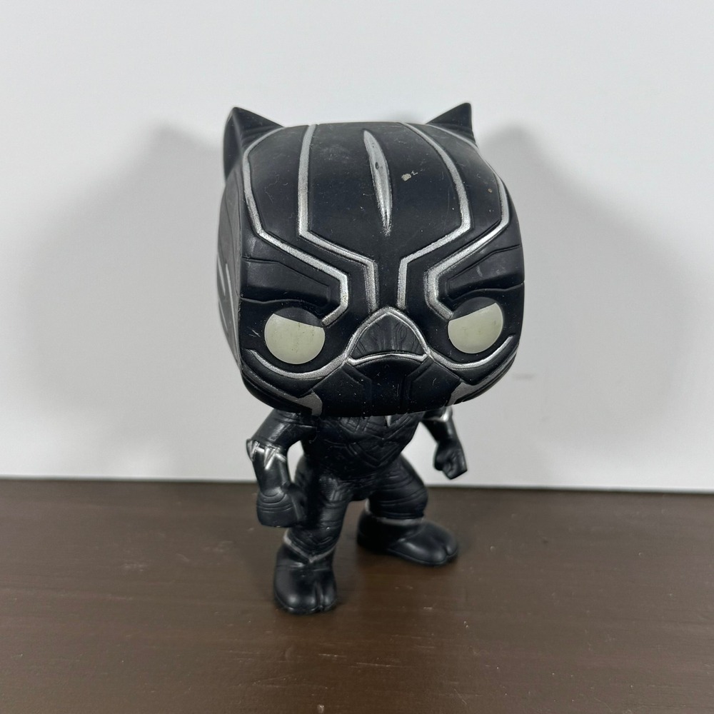Funko Pop Marvel Civil War Black Panther #130 Vinyl Figure Black Loose OOB Good